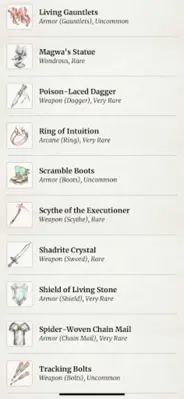 Magwa's Magic Item Compendium android App screenshot 7